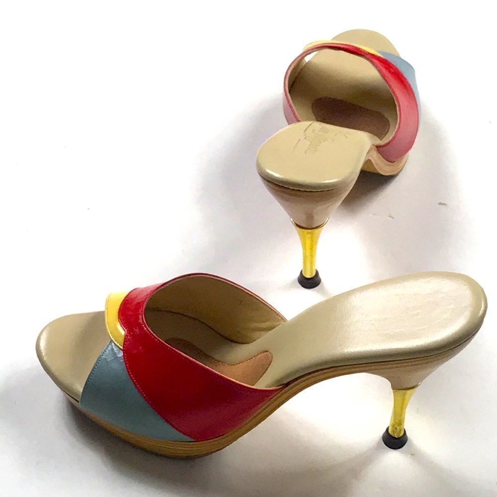 Sun Stepped Vintage Women Heels Shoes Size 8